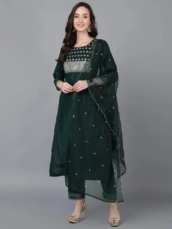 Ahika Women Poly Silk Yoke Design Kurta-PKSKD1549_XS