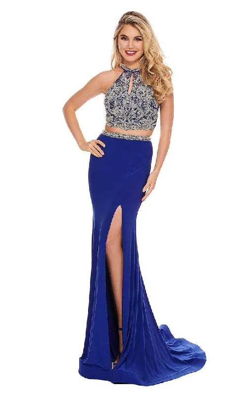 TightnessRachel Allan Prom Long Halter Mermaid Fit Gown 6641