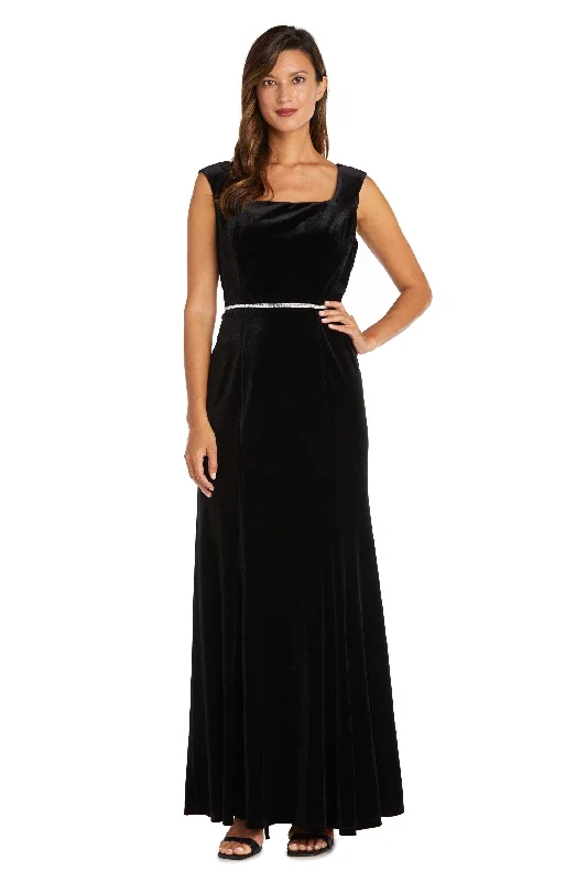 TightoffenseR&M Richards 7572 Long Formal Velvet Dress