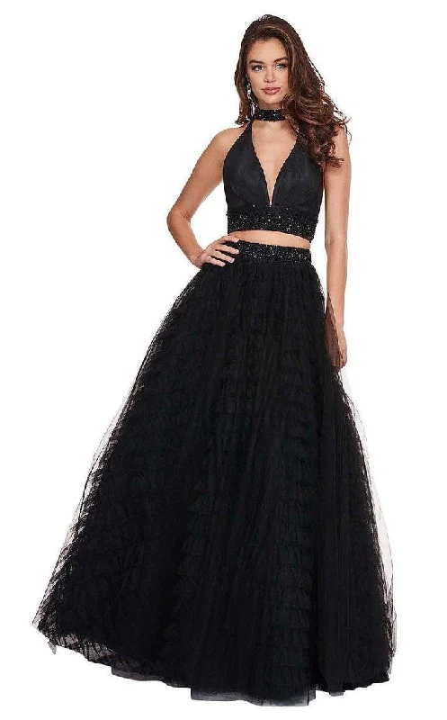 TightactivewearRachel Allan Prom Long Halter Beaded Ball Gown 6524