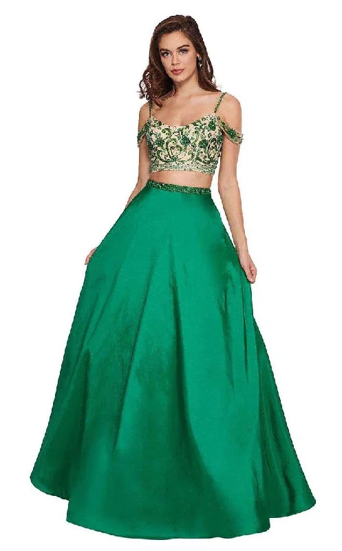 TightwaistRachel Allan Long Two Piece Prom Ball Gown 6534