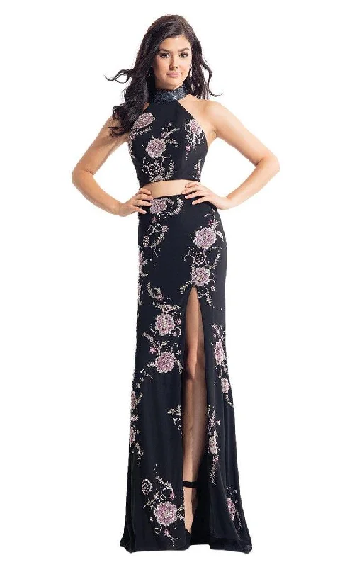 TighthatRachel Allan Prom Long Two Piece Floral Dress 6086