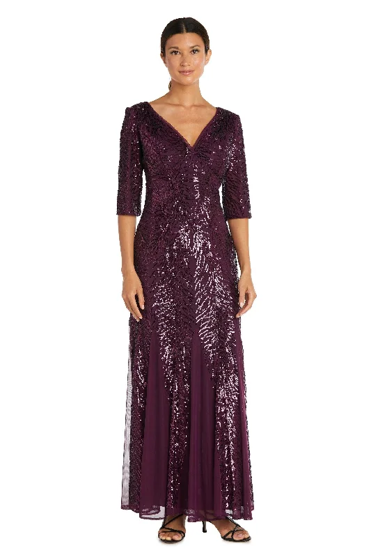 TightsleeveR&M Richards 7565 Long Mother Of The Bride Dress