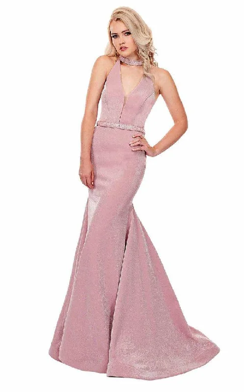 TightharmonyRachel Allan Prom Long Halter Mermaid Dress 6436