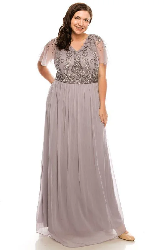 TightshoeAdrianna Papell AP1E203734W Plus Size Long Dress