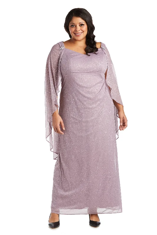 TightdefenseR&M Richards 2384W Long Plus Size Formal Cape Gown Sale