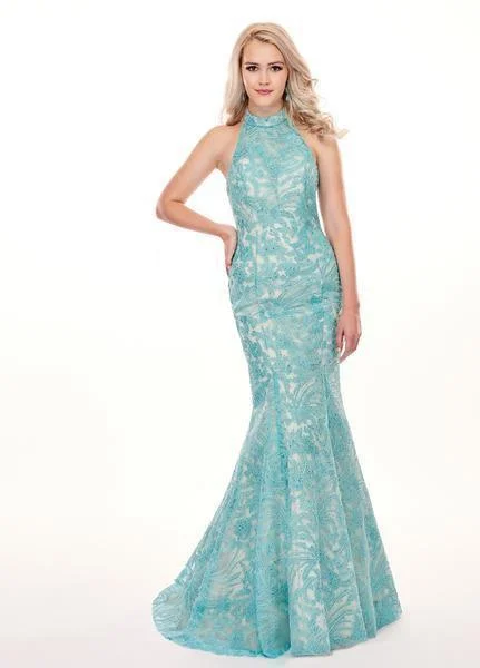 TightscheduleRachel Allan Long Halter Mermaid Prom Dress 6496