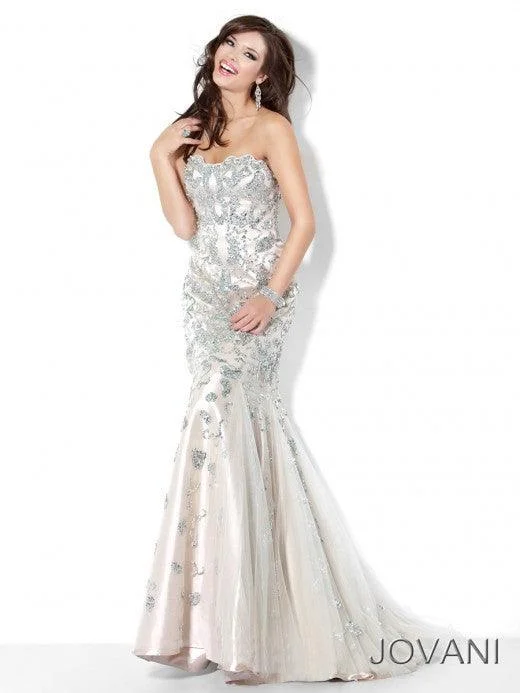 TightdeadlineJovani 3008 Prom Long Strapless Mermaid Formal Gown Sale