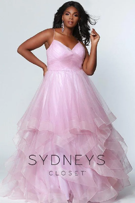 TightbuildSydneys Closet Long Tulle Plus Size Prom Dress