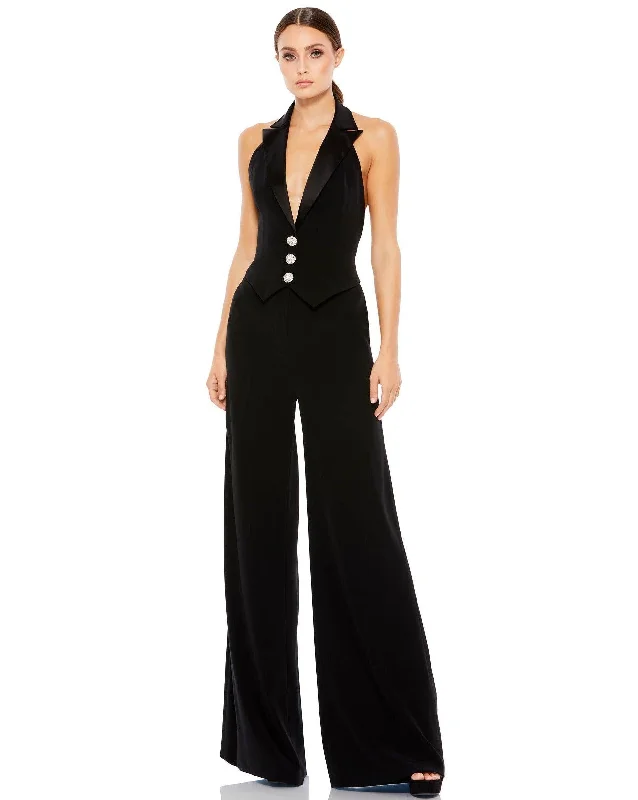 TightmelodyMac Duggal 2643 Formal Halter Neck Tuxedo Jumpsuit