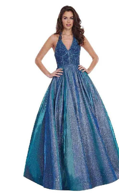 TightlegRachel Allan Prom Halter Long Ball Gown 6414