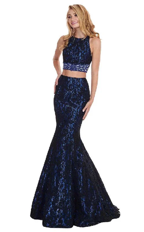 TightsoundRachel Allan Prom Long Two Piece Mermaid Dress 6578