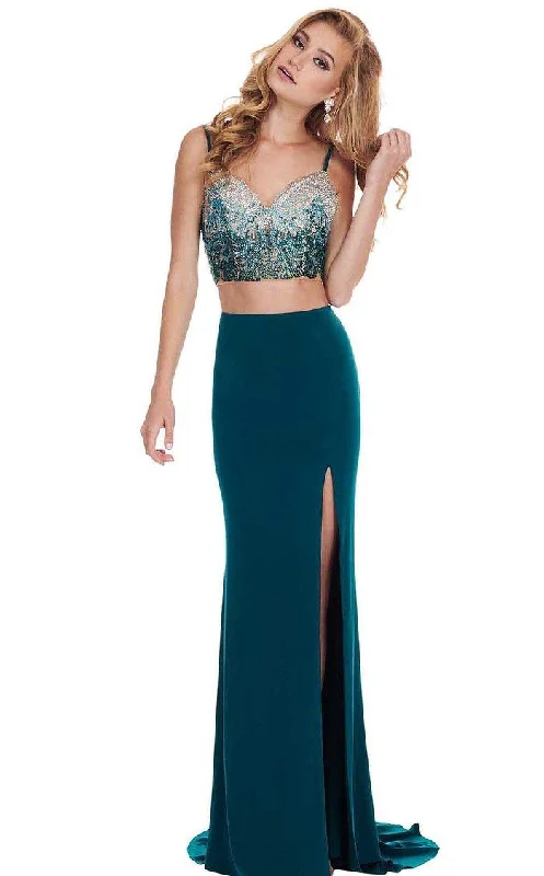 TightbudgetRachel Allan Prom Long Two Piece Beaded Dress 6599