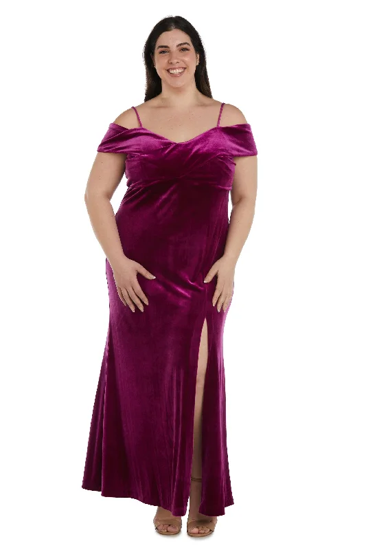 TightspotNightway Long Plus Size Formal Velvet Dress 22094W