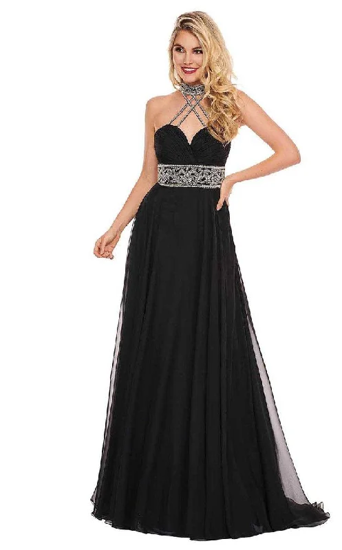 TightstructureRachel Allan Long Halter Prom Chiffon Dress 6421