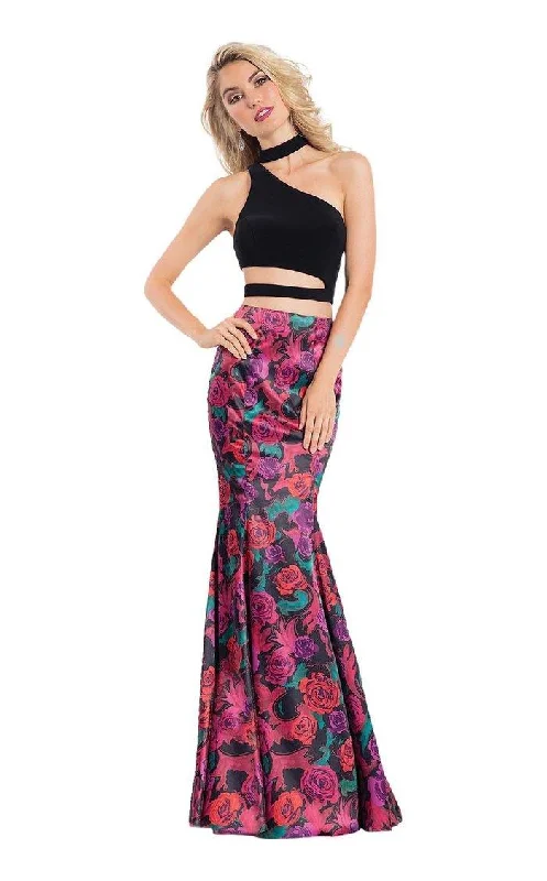 TightcornerRachel Allan Prom Two Piece Floral Long Dress 6208