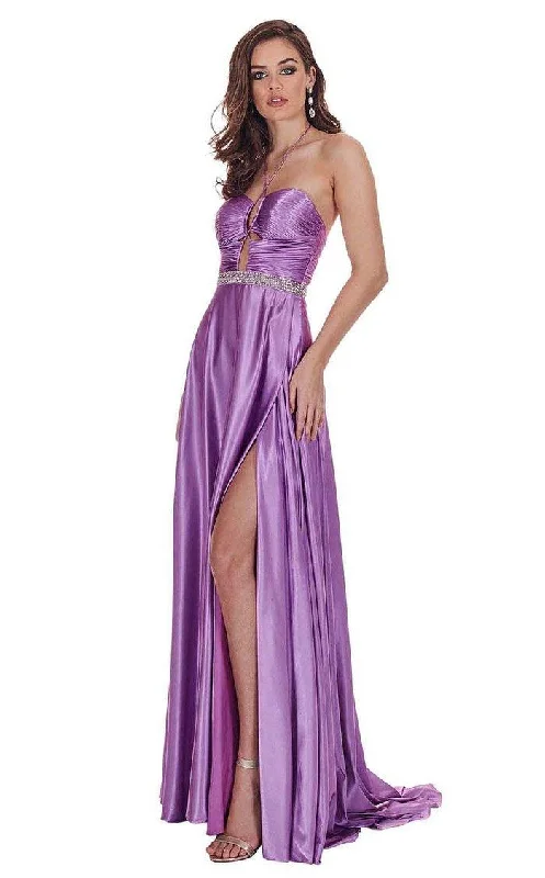 TightnessRachel Allan Prom Long Halter Formal Prom Gown 6521