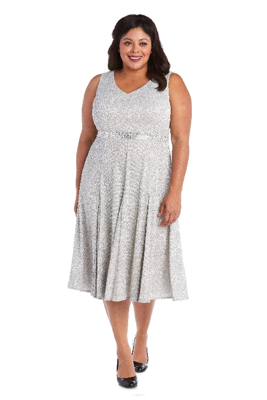 TightbandR&M Richards 5874W Short Plus Size Metallic Dress