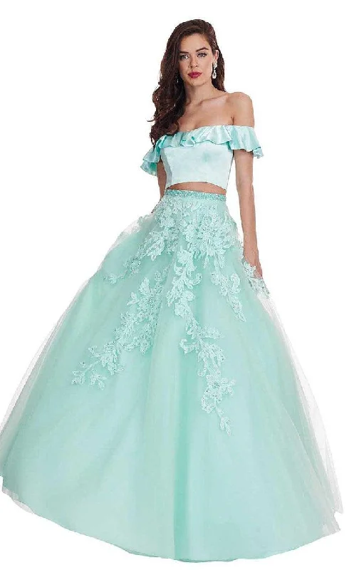 TightsecurityRachel Allan Prom Off Shoulder Long Ball Gown 6484