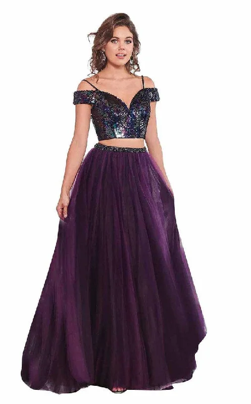 TightseamRachel Allan Long Off Shoulder Prom Dress 6488