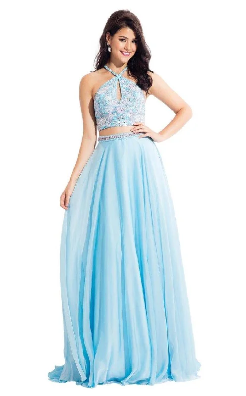 TightcuffRachel Allan Prom Long Halter Two Piece Dress 6063