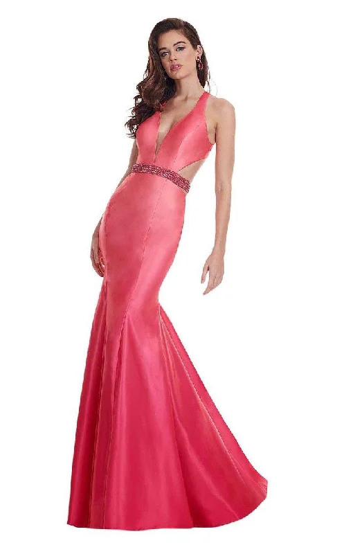 TightoffenseRachel Allan Long Halter Mermaid Prom Dress 6413