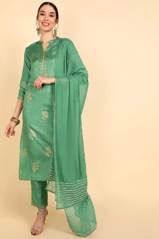 Ahika Poly Silk Solid Kurta Trousers With-PKSKD1409_XS