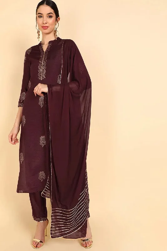 Ahika Poly Silk Solid Kurta Trousers With-PKSKD1407_XS