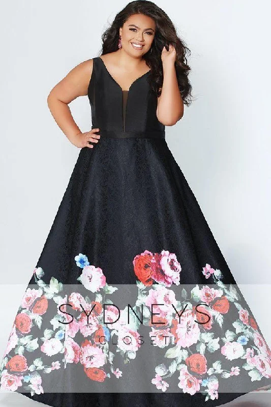 TightstrategySydneys Closet Long Deep V Formal Plus Size Prom Dress