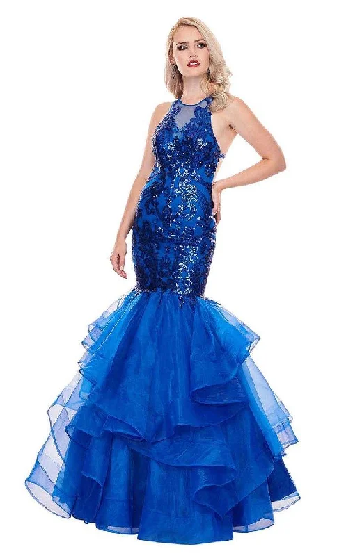 TightstrategyRachel Allan Prom Long Halter Mermaid Dress 6582