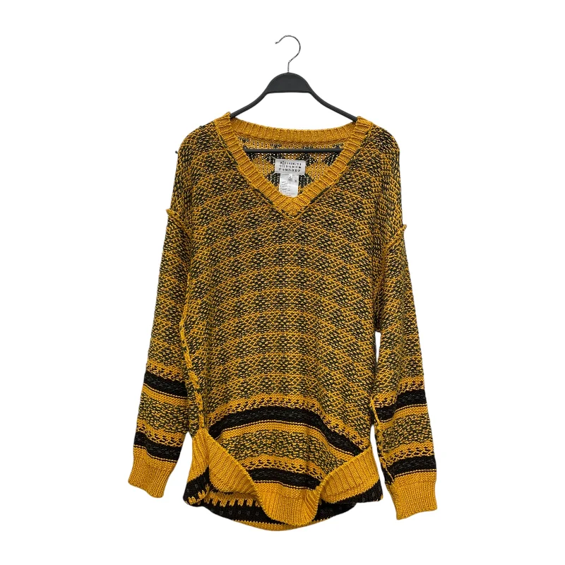 Streetwear Knit TopsMaison Margiela/Heavy Sweater/L/All Over Print/Cotton/YEL/