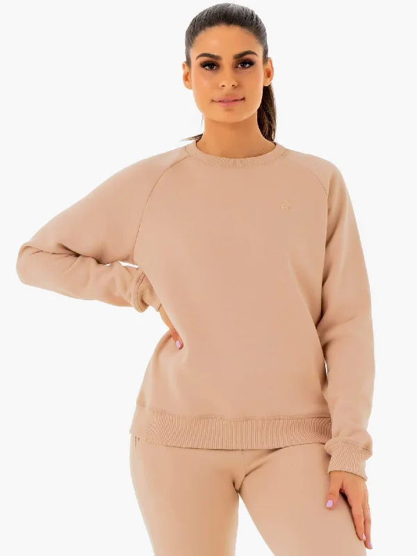 Summer Knit TopsAdapt Boyfriend Sweater - Nude