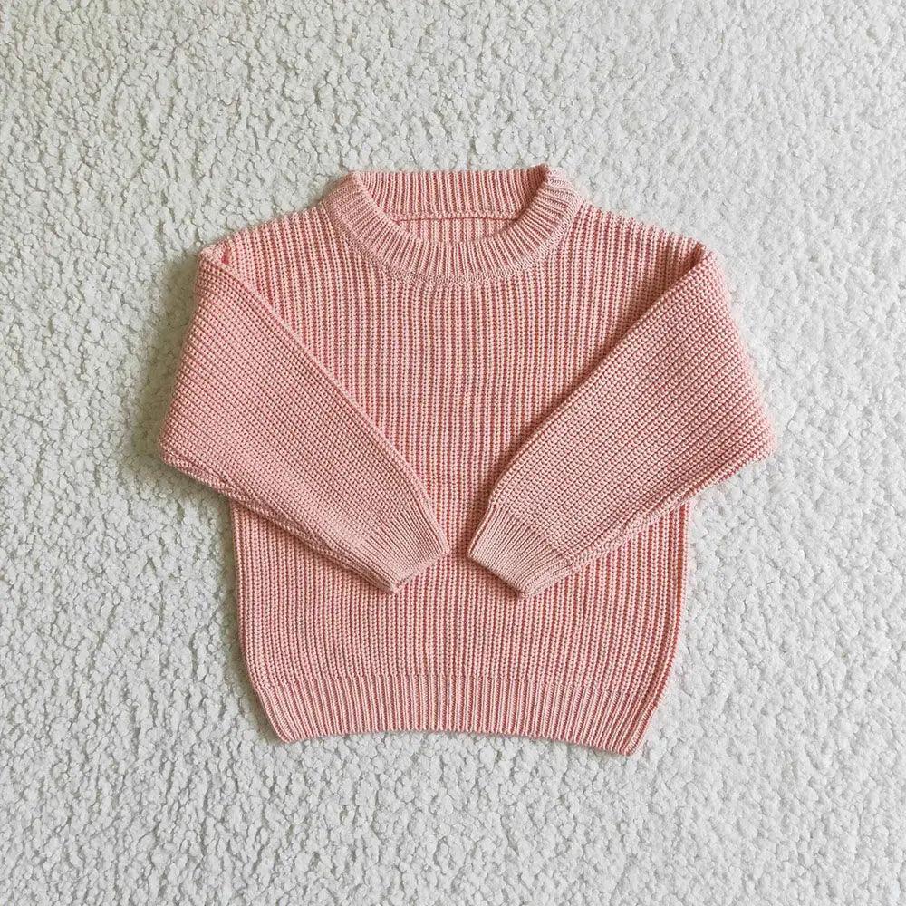 Skateboard Knit TopsToddler's Girl’s Pink Fall Sweater