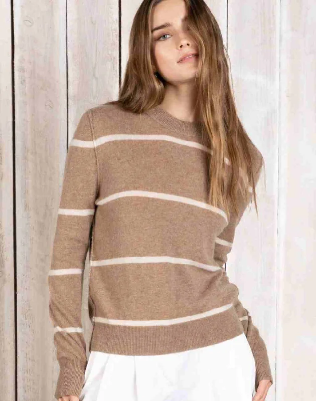 Longline Knit TopsCashmere Striped Syd Sweater