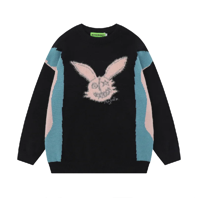 Boat Neck Knit TopsEvil Bunny Sweater