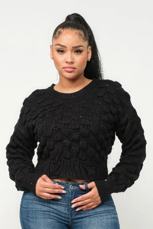 Spring Knit TopsChecker Sweater Top