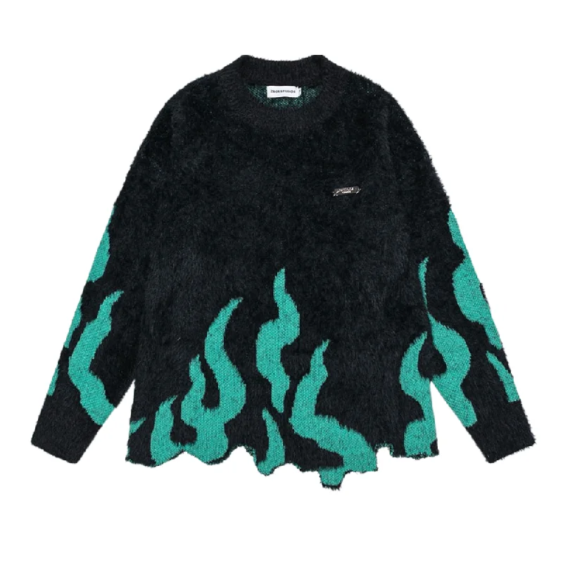 Fitted Knit TopsHigh Street Mink Flame Sweater