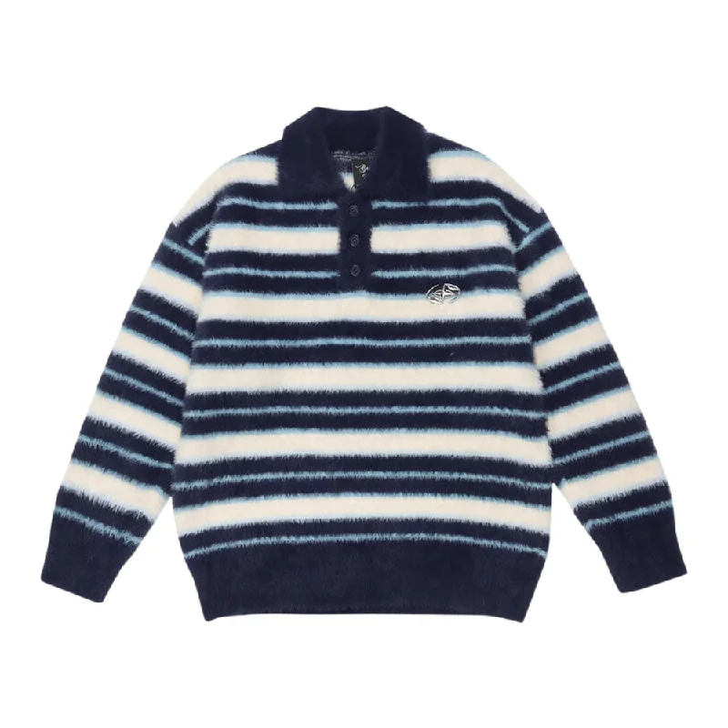 Cable Knit TopsJapanese Imitation Mink Polo Sweater