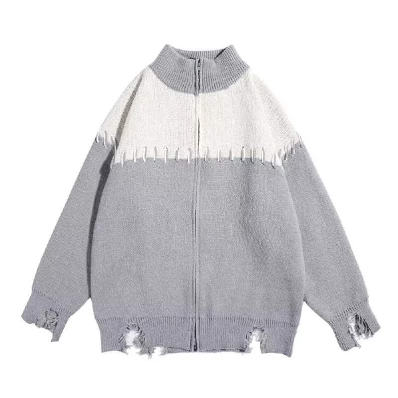 Band Merch Knit TopsJapanese Retro Loose Cardigan Sweater