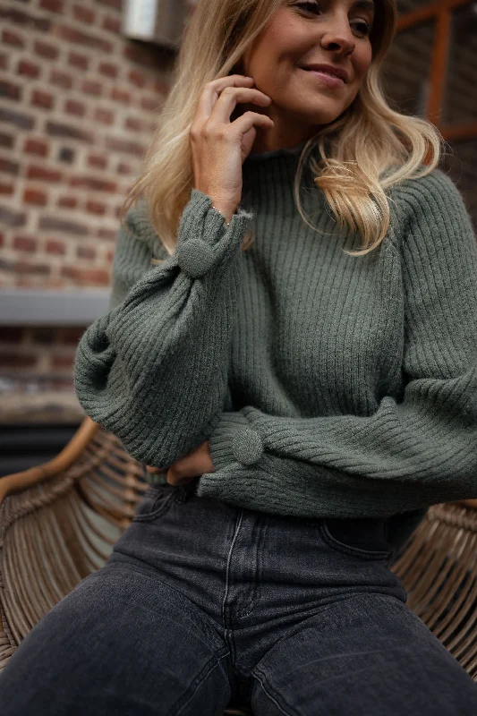 Velvet Knit TopsKhaki Dune Sweater