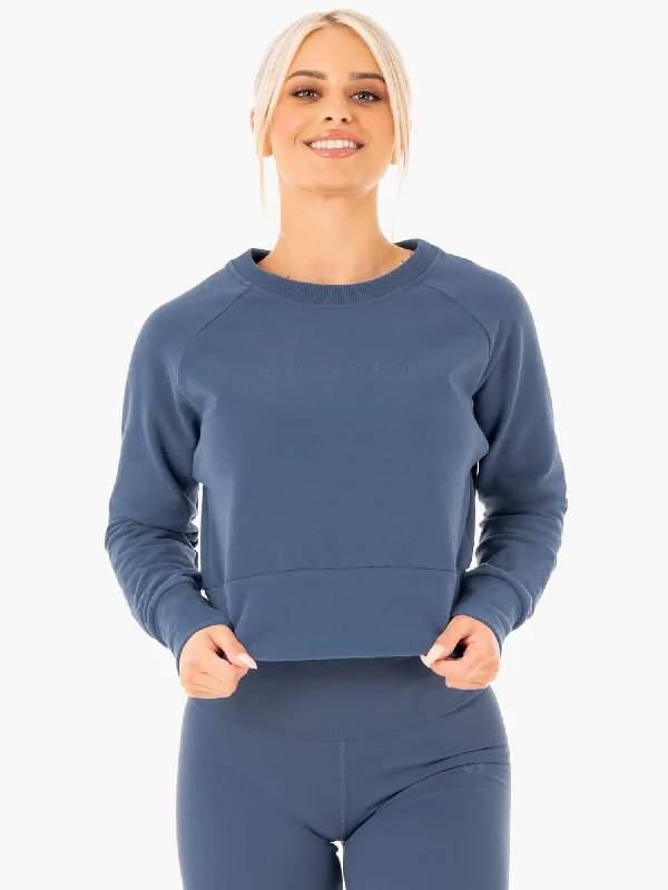 Athletic Knit TopsMotion Sweater - Steel Blue