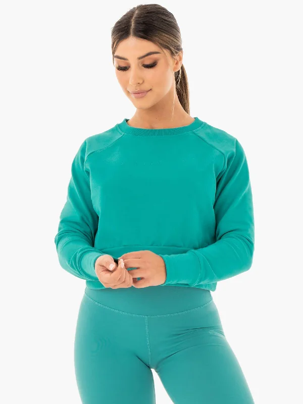 Travel Knit TopsMotion Sweater - Teal