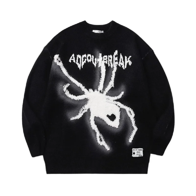 Cycling Knit TopsOOC' High Street Vintage Jacquard Spider Knit Sweater