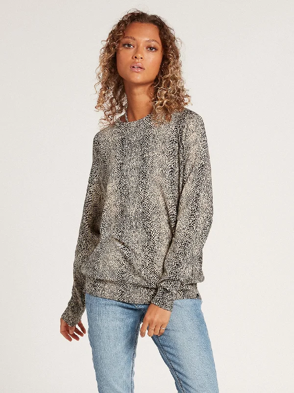 Luxury Knit TopsOver N Out Sweater - Animal Print