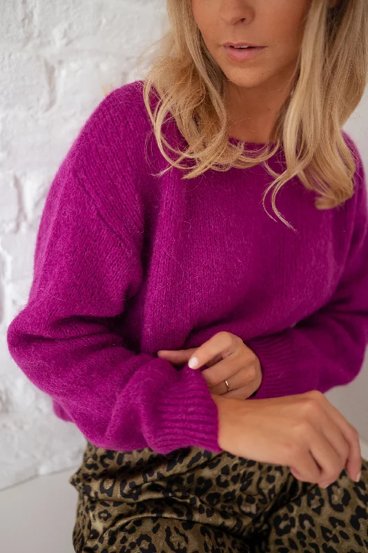 Branded Knit TopsPurple Lidy Sweater