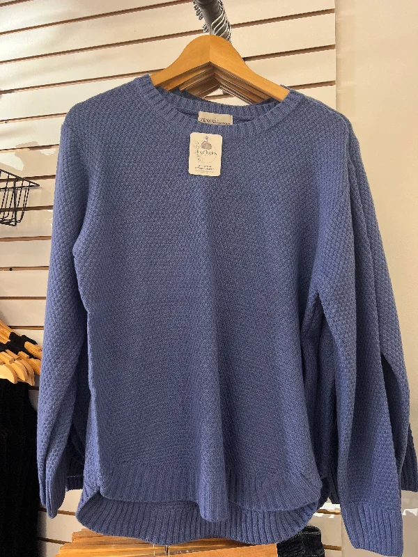 Summer Knit TopsRound Neck Sweater in Marlin