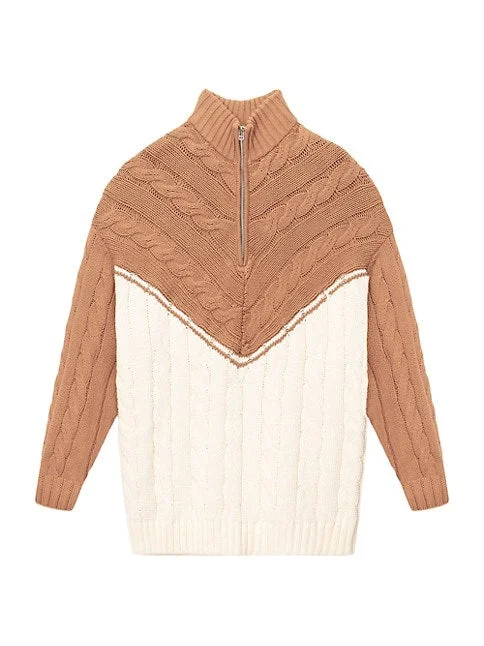 Fringed Knit TopsStaud
 Hampton Colorblocked Cable-Knit Sweater