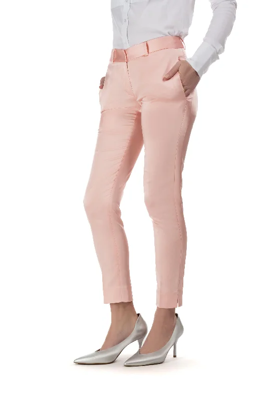 Sheer JacketsBlush Pink Satin Ultra Slim Fit Tuxedo Pants w/ Satin Back Pocket