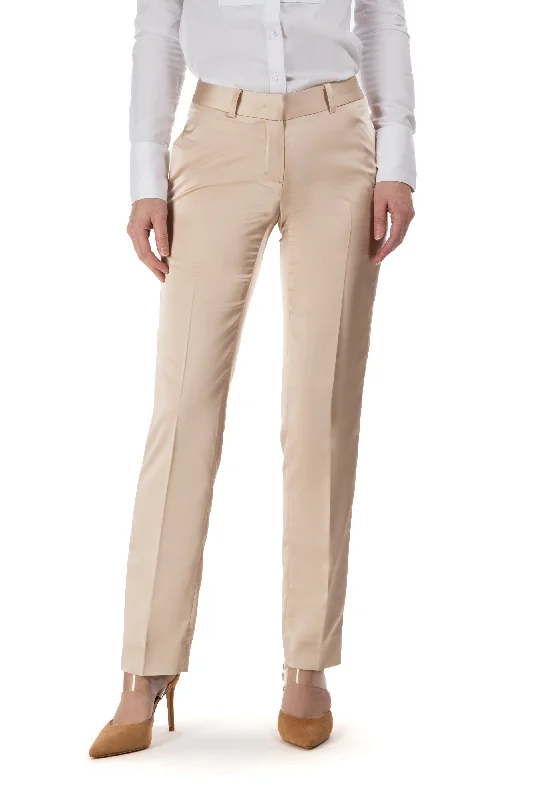 Polyester JacketsChampagne Gold Satin Slim Fit Tuxedo Pants w/ Satin Back Pocket