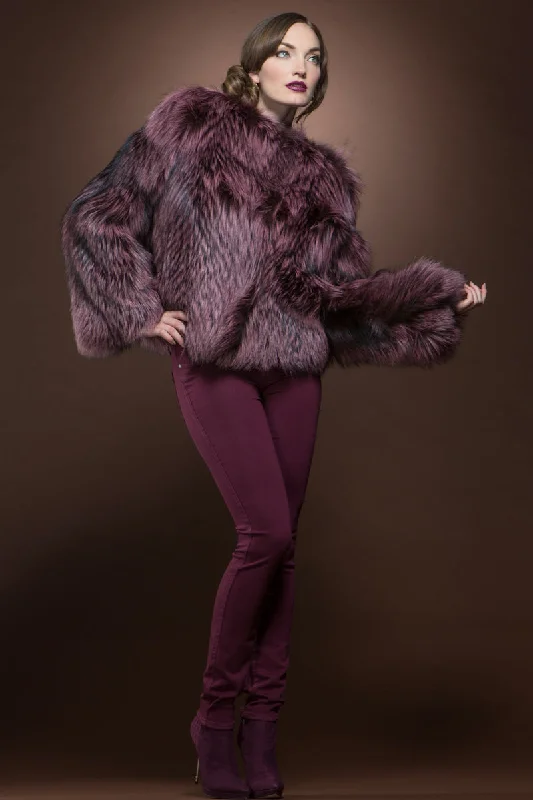 Glitter JacketsRaspberry Fox Fur Jacket